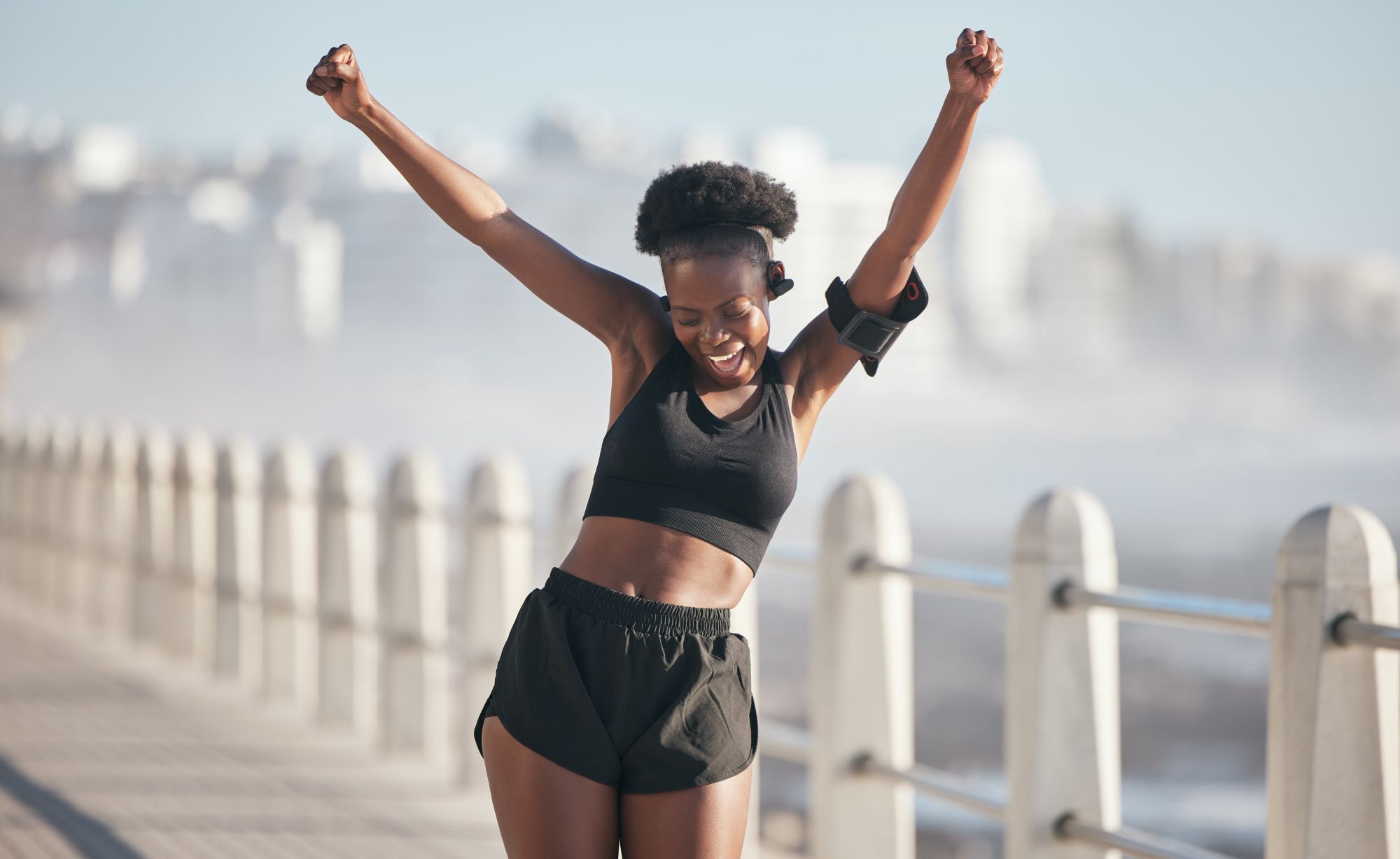 Woman Celebrating Fasting Success