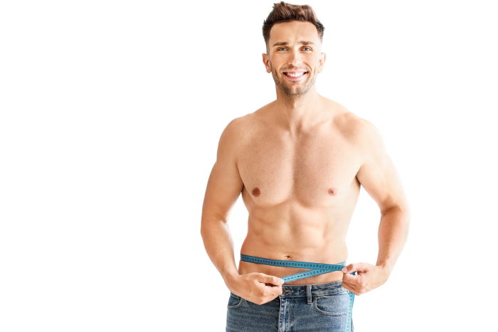 Man losing weight due to reset metabolism